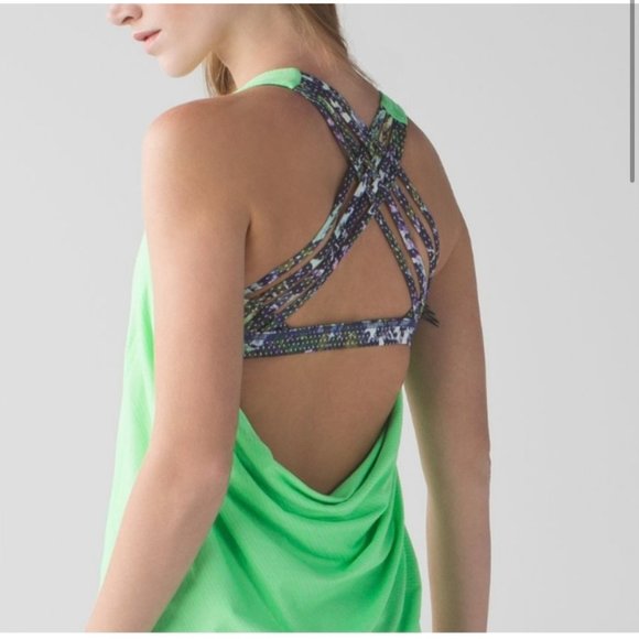 Lululemon Wild Tank Heathered Pistachio / Floral Sport White Multi - Picture 1 of 5